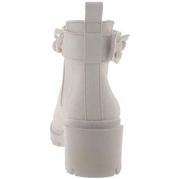 NWT STEVE MADDEN Womens White 1" Platform Amulet Toe Block Heel Booties 11 M - Picture 2 of 5